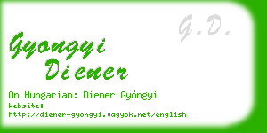gyongyi diener business card